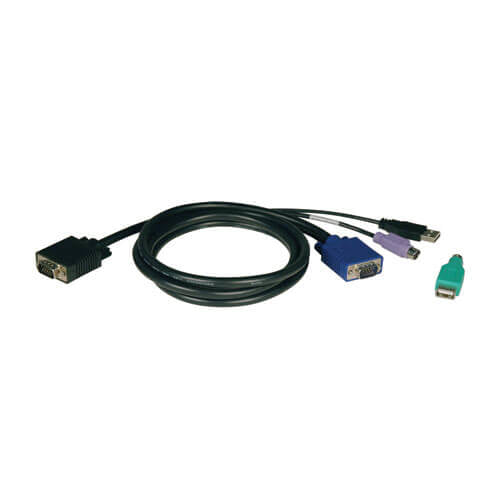 Tripp Lite P780-015 Juego de Cables Combinados USB/PS2 para KVMs NetController serie B040 y B042, 4.57 m [15 pies] Cable