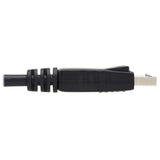 Tripp Lite P580-006 Cable DisplayPort con Conectores de Seguridad, 4K @ 60 Hz (M/M), Negro, 1.83 m [6 pies], Macho, Mach