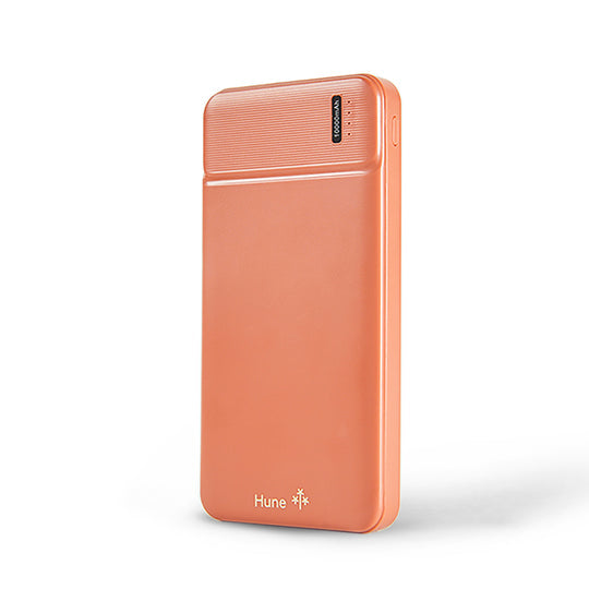 Hune Bateria Portátil "Halcón", 10000 mAh, Polímero de litio, Durazno, AT-POB-PB-051
