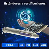 Manhattan Tarjeta PCI con puerto Paralelo tarjetas y adaptadores de interfaz PCI Paralelo 1 Si