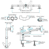 StarTech.com Soporte con Brazos Articulados para Dos Monitores Monitor Negro