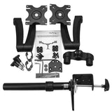 StarTech.com Soporte con Brazos Articulados para Dos Monitores Monitor Negro