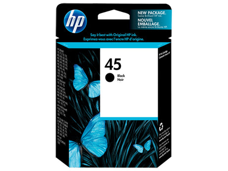 HP 45A 40ml cartucho de tinta 1 pieza(s) Original Negro, Tinta a base de pigmentos
