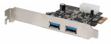 Manhattan Tarjeta de puertos USB de Súper Velocidad PCI Express, PCIe, USB 3.2 Gen 1 (3.1 Gen 1), Verde