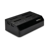StarTech.com Base de Acoplamiento USB 3.0 de 4 Bahías SATA - Docking Station USB de Discos Duros o SSD SATA III de 2,5/3
