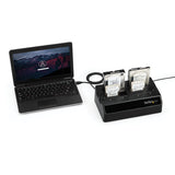 StarTech.com Base de Acoplamiento USB 3.0 de 4 Bahías SATA - Docking Station USB de Discos Duros o SSD SATA III de 2,5/3