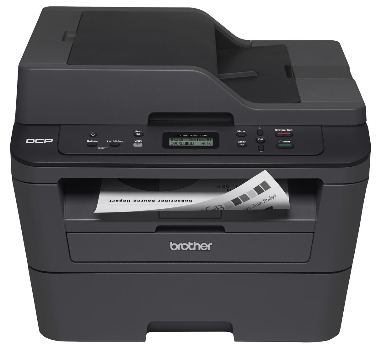 Brother DCP-L2540DW Impresora multifunción Laser A4 2400 x 600 DPI 30 ppm Wifi, Impresión en blanco y negro, Impresión directa, Negro