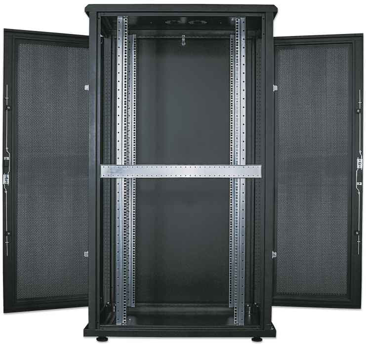Intellinet Armoire serveur autoportante 19", 42U, 800 × 1000 mm (largeur x profondeur), noire, en kit, charge max.