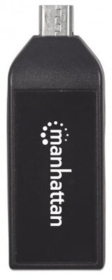 Manhattan Lector OTG de tarjetas con puerto USB 2.0. imPORT Link lector de tarjetas 480 Mbit/s Negro ABS sintéticos Si