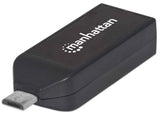 Manhattan Lector OTG de tarjetas con puerto USB 2.0. imPORT Link lector de tarjetas 480 Mbit/s Negro ABS sintéticos Si