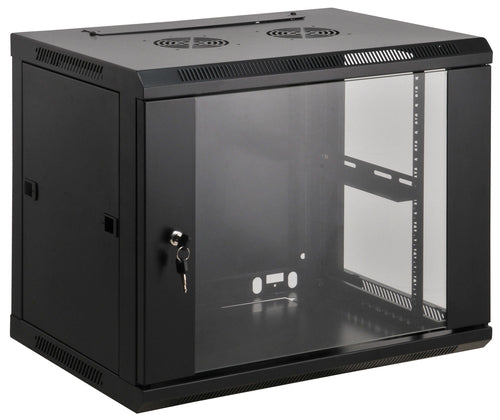 Intellinet Armoire réseau murale 19" (standard), 9U, profondeur 600 mm, noire, assemblée, charge max. 60 kg, utilis