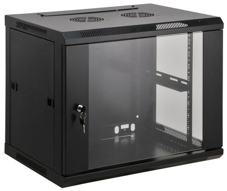 Intellinet Armoire réseau murale 19" (standard), 9U, profondeur 600 mm, noire, assemblée, charge max. 60 kg, utilis