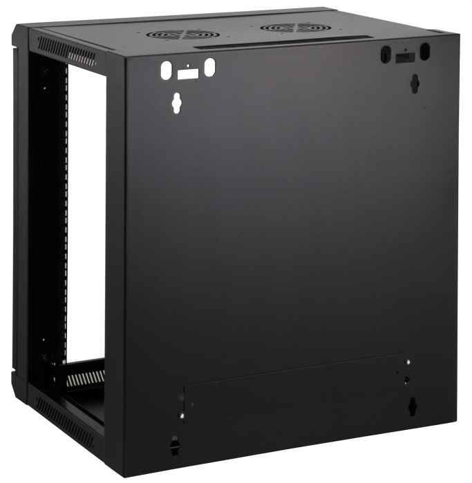 Intellinet Armoire réseau murale 19" (standard), 6U, profondeur 450 mm, noire, en kit, charge max. 60 kg, utilisable sur bureau ou sol, profondeur utile 270 à 350 mm, porte métal et verre, panneaux latéraux amovibles Rack 6U Bastidor de pared 60 kg Negro
