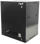 Intellinet Armoire réseau murale 19" (standard), 6U, profondeur 450 mm, noire, en kit, charge max. 60 kg, utilisable sur bureau ou sol, profondeur utile 270 à 350 mm, porte métal et verre, panneaux latéraux amovibles Rack 6U Bastidor de pared 60 kg Negro
