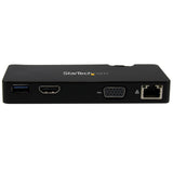 StarTech.com Replicador de Puertos USB 3.0 de Viajes con HDMI o VGA - Docking Station para Portátil Laptop Alámbrico USB 3.2 Gen 1 (3.1 Gen 1) Type-A 1 1