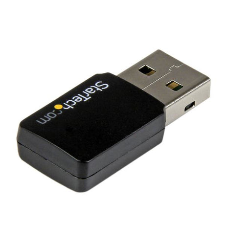 StarTech.com Mini Adaptador de Red USB 2.0 Inalámbrico Wireless-AC de Banda Doble AC600 - Wifi 802.11ac 1T1R tarjetas de red Inalámbrico USB WLAN 1