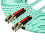 StarTech.com Cable de 1m de Fibra Óptica Multimodo LC/UPC a LC/UPC OM4 - 50/125µm - Fibra LOMMF/VCSEL - Redes de 100G - 