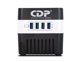 CDP RU-AVR604 600VA/300W AVR, 4 Salidas, 175 julios, 4 Puertos USB, 120 Vac Regulador de Voltaje 120 V 50/60 Hz 6 A 120 V