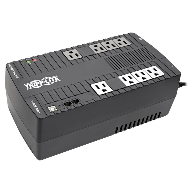 Tripp Lite AVR650UM UPS Interactivo de 650VA 325W - 8 Tomacorrientes NEMA 5-15R, AVR, 120V, 50/60Hz, USB, Instalación en