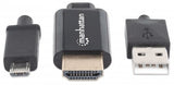 Manhattan Cable MHL Micro USB a HDMI 151498, 1080p, USB, Compatible