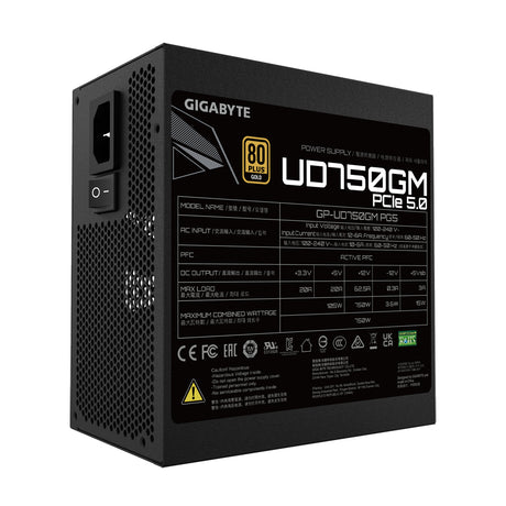 GIGABYTE UD750GM PG5 unidades de fuentes de alimentación 750 W 100 - 240 V 12 A Activo