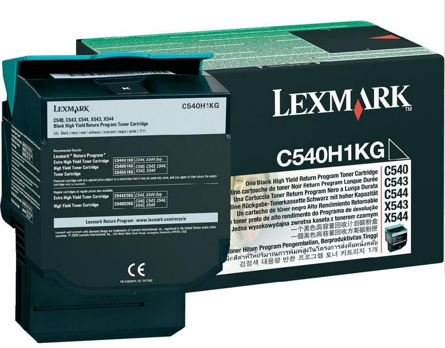 Lexmark C540H1KG cartucho de tóner 1 pieza(s) Original Negro, 2500 páginas