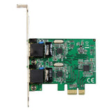 StarTech.com Adaptador Tarjeta de Red NIC PCI Express PCI-E de 2 Puertos Gigabit Ethernet RJ45, Interno, Alámbrico, 2000 Mbit/s