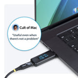StarTech.com USBC-PWRTESTER Comprobadores de suministro de energía Amperaje, Tensión, Vataje 4.5V-50V 0 - 40 °C