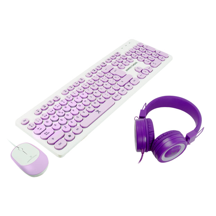 Perfect Choice PC-201724 teclado Ratón incluido Hogar USB Púrpura, Alámbrico
