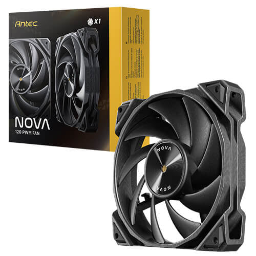 Antec Nova Gabinete de la computadora Ventilador 12 cm Negro 1 pieza(s)