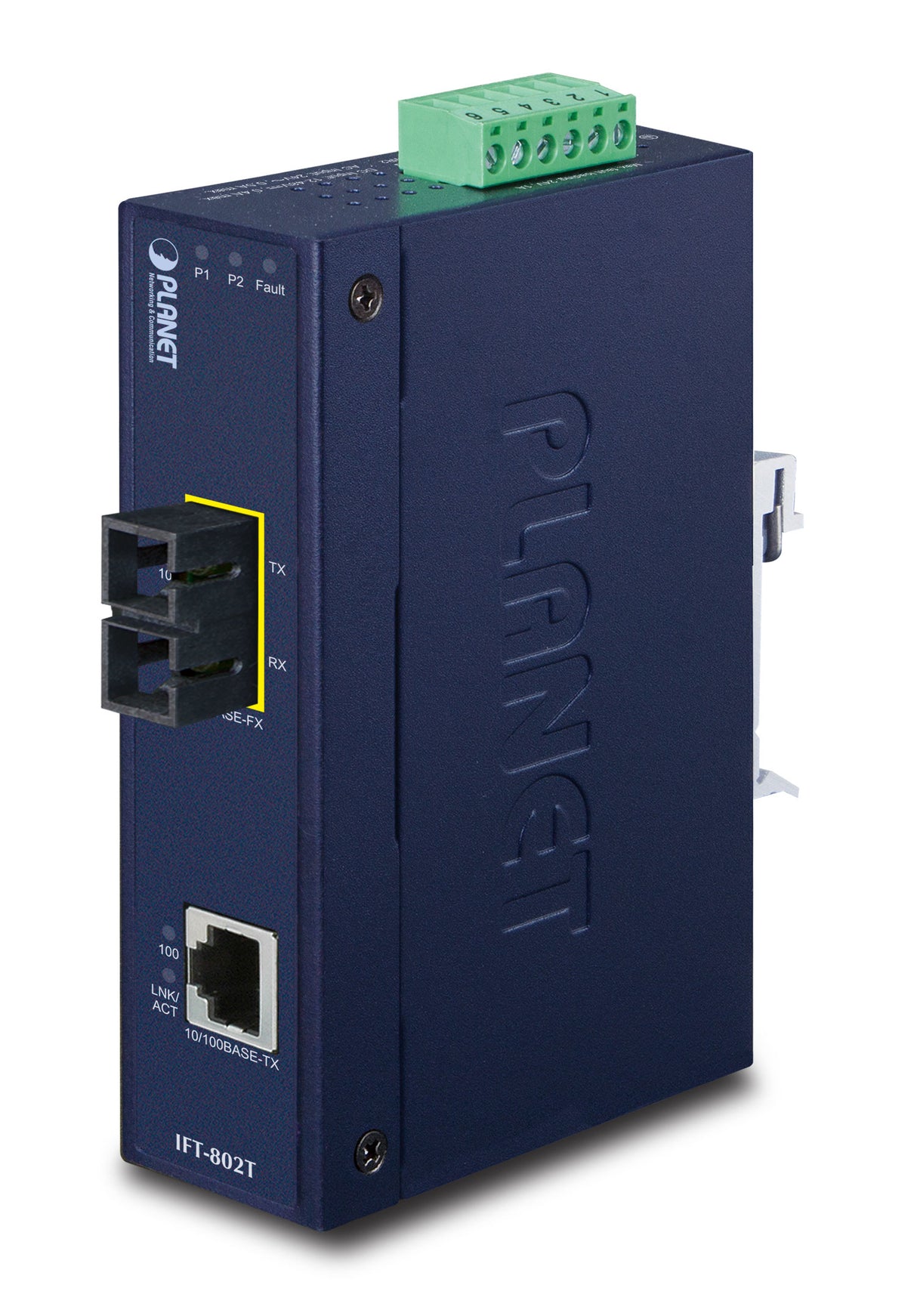 PLANET IFT-802T convertidor de medio 200 Mbit/s 1310 nm Azul