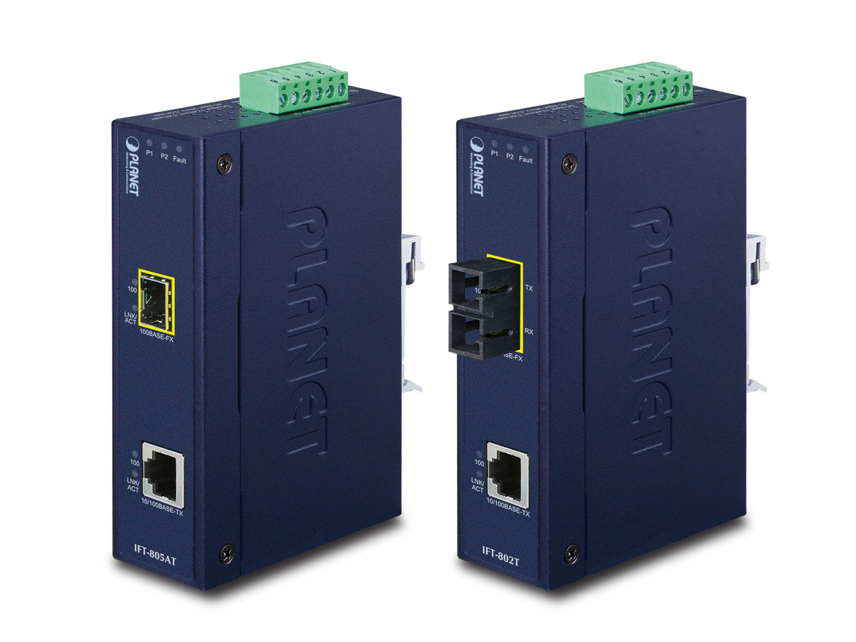 PLANET IFT-802T convertidor de medio 200 Mbit/s 1310 nm Azul