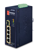 PLANET ISW-514PTF switch No administrado Fast Ethernet (10/100) Energía sobre Ethernet (PoE) Azul