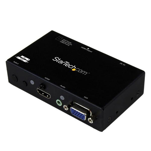 StarTech.com Switch Conversor 2x1 VGA + HDMI a HDMI con Conmutado Prioritario y Automático - Selector 1080p Conmutadores