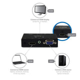 StarTech.com Switch Conversor 2x1 VGA + HDMI a HDMI con Conmutado Prioritario y Automático - Selector 1080p Conmutadores