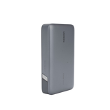 Power Bank de 20000mAh | 3 Salidas 100W Max. | USB-A + 2 USB-C | PD 3.0 | QC3.0 | FCP | SCP | Pantalla Inteligente | Carcasa Ignifuga | Color Gris | Incluye Cable USB de 50cm | Carga tu Laptop de Manera Segura.