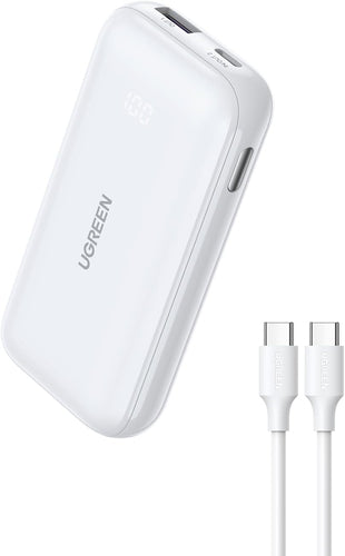 25189 - Ugreen 10000mAh Two-way Fast Charging Powerbank White