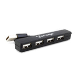 Vorago HU-100 hub de interfaz 480 Mbit/s Negro
