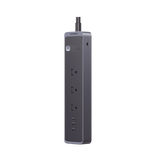 Regleta con Protector Contra Sobretensiones | 3 Salidas de CA NEMA 5-15R | 1 Salida USB-C PD de 30 W | 2 Puertos USB-A | Protección Contra Sobretensio