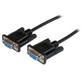 StarTech.com Cable de 2m Nulo de Módem Serie RS232 DB9 - Hembra a Hembra - Color Negro Cable Negro 2 m DB-9 DB-9