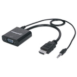 Manhattan Convertidor HDMI a VGA Cable Derecho Derecho Níquel/dorado 0,3 m