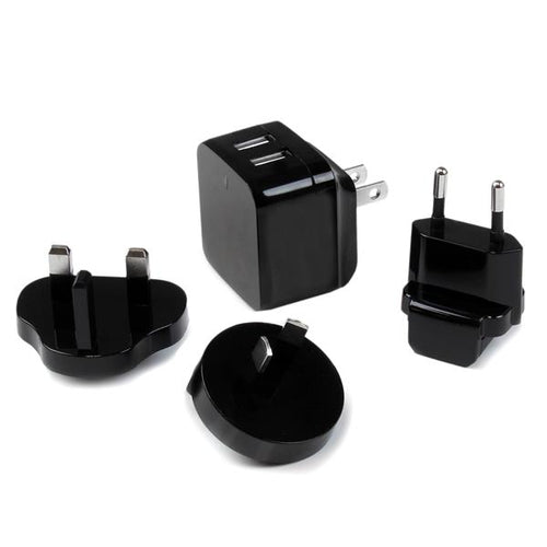 StarTech.com Cargador de Pared USB de 2 Puertos para Tablets Smartphones - Cargador de Alta Potencia para Viajes Cargado