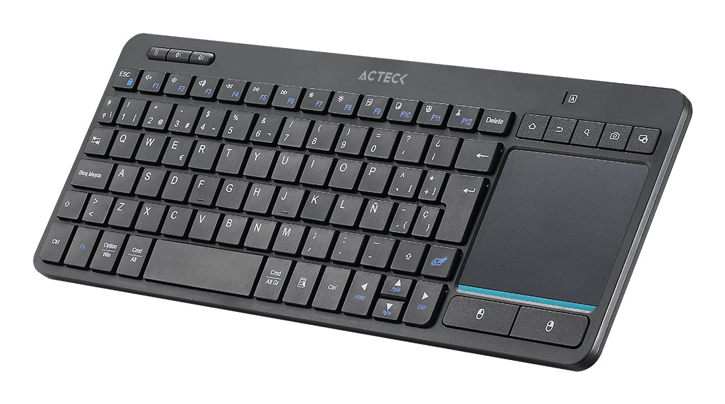 Acteck Inspire Smart TI707 teclado Hogar / Oficina RF inalámbrico + bluetooth Negro, Interruptor de membrana