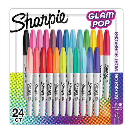 Sharpie Glam Pop marcador 24 pieza(s) Punta fina Rojo