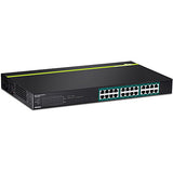 TRENDnet 24-Port Gigabit PoE+ Switch, 24 x Gigabit PoE+ Ports, 370W Power Budget, 48Gbps Switch Capacity, RackMount Kit 