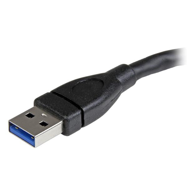 StarTech.com Cable de 15cm Extensor USB 3.0 - Alargador USB 3.0 SuperSpeed Negro Cable USB 3.2 Gen 1 (3.1 Gen 1) USB A USB A Macho