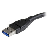 StarTech.com Cable de 15cm Extensor USB 3.0 - Alargador USB 3.0 SuperSpeed Negro Cable USB 3.2 Gen 1 (3.1 Gen 1) USB A USB A Macho