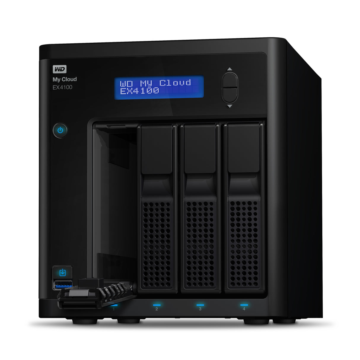 Western Digital My Cloud EX4100, 24TB NAS Escritorio Marvell Armada 388 2 GB DDR3 Unidad de disco duro My Cloud OS Negro