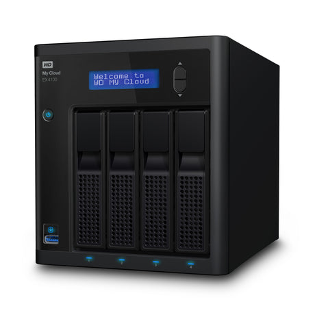 Western Digital My Cloud EX4100, 24TB NAS Escritorio Marvell Armada 388 2 GB DDR3 Unidad de disco duro My Cloud OS Negro