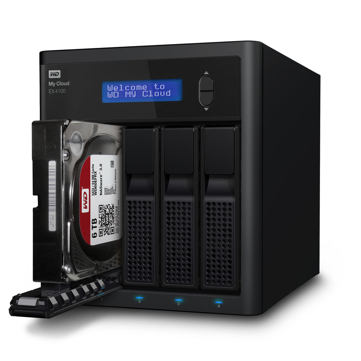 Western Digital My Cloud EX4100, 24TB NAS Escritorio Marvell Armada 388 2 GB DDR3 Unidad de disco duro My Cloud OS Negro